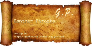 Gantner Piroska névjegykártya