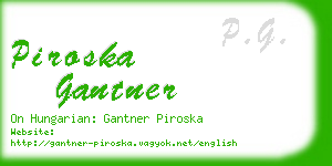 piroska gantner business card